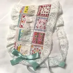 ハンドメイド ヘッドドレス パッチワーク柄 ロリィタ レトロ 古着