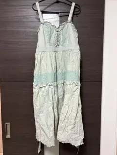 axes femme 薄緑 キャミワンピース