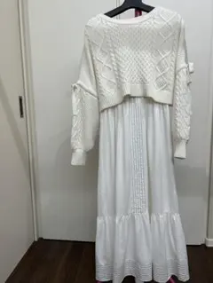 グレースコンチネンタル ケーブルニットセット　ワンピース