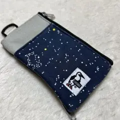CHUMS チャムス スマホケース 星空模様 ポーチ 透明ポケット付き 小物入れ