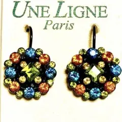 UNE LIGNE フランス製、スワロフスキークリスタルピアス