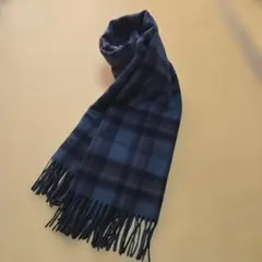 タグ付き新品　UNTITLED　ダークブルー チェック柄 大判ストール