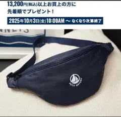 新品未使用品　プチバトー　PETIT BATEAU ノベルティ　ウエストポーチのサムネイル