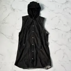 バルマンオム 17SS ノースリーブフーディ S ゴールドボタン ブラック 黒 バルマンオム 17SS ノースリーブフーディ S ゴールドボタン ブラック