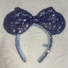 ディズニー ミニー カチューシャ スパンコール パープル 紫