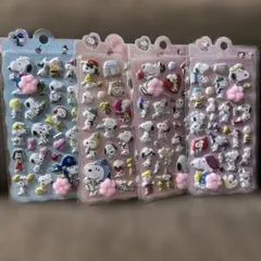スヌーピー 肉球ぷくぷくシール 4シートセット