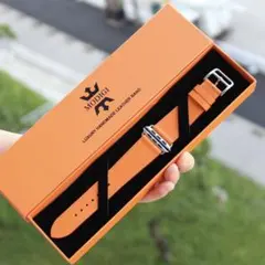 MODIGI アップルウォッチ レザーバンド　本革ベルト オレンジ44 45