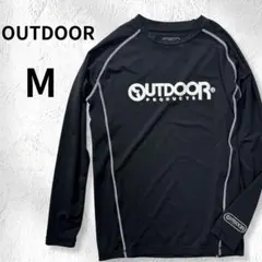 OUTDOOR ラッシュガード 長袖 黒 M 水着 UV対策