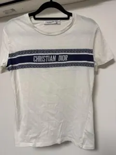 Christian Dior ホワイト Tシャツ 半袖 極美品】Dior Homme Tシャツ 半袖 アトリエ刺繍ロゴ ホワイト M