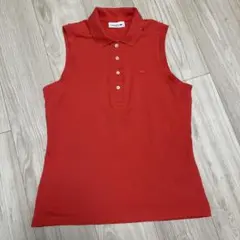 トミーヒルフィガー ボーダー ノースリーブポロシャツ スキッパー 襟付 