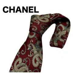 CHANEL ネクタイ ボルドー ペイズリー ココマーク