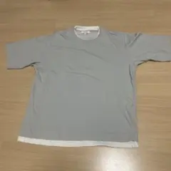 GLOBAL WORK レイヤード風Tシャツ グレー Mサイズのサムネイル
