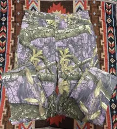 HUF CROMER ワークパンツ カモフラ柄 パープル 32インチのサムネイル