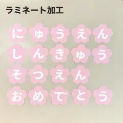 入園　進級　卒園　おめでとう　壁面飾り　桜　ラミネート加工済み