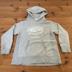 SMOOTHY スムージー　140cm 起毛無し　グレー　パーカー