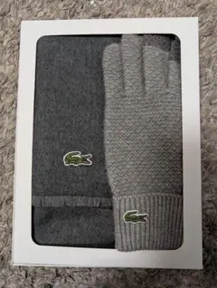 【新品未使用品】LACOSTE マフラー 手袋 セット