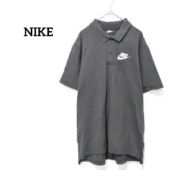 【NIKE／ナイキ】S　ポロシャツ　半袖　黒　綿100%　ロゴ　刺繍