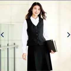 フォークのソフトプリーツスカート ブラック 9号　事務スカート　事務服