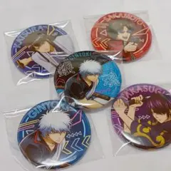 銀魂 攘夷四天王 缶バッジ グリッター 坂田銀時 高杉晋助 桂小太郎 坂本辰馬