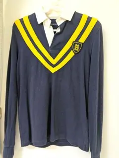 Ralph Lauren ラガーシャツ ネイビー イエロー M