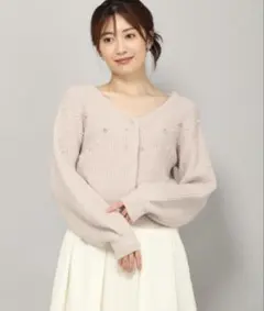 ミッシュマッシュ フラッフィービジューカーディガン