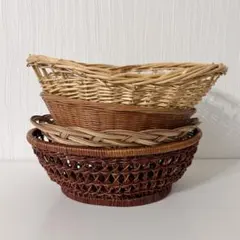 天然素材 かご バスケット 4点セット まとめ売り