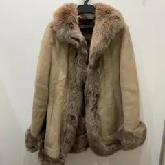 sh3097 ADAR ラム　毛皮　ベージュ 毛皮コート