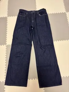 ユニクロ バギージーンズ 丈長め 25 ネイビー 股下75センチ