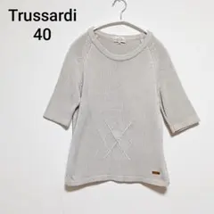 日本製　トラサルディ　Trussardi　サマーニット　カットソー　Lのサムネイル