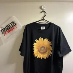 いいね不要 90s 名作復刻ONEITA ひまわり Tシャツ バンドTシャツ