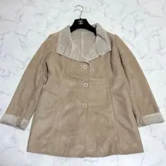 コムサイズム　ボアジャケット　ベージュ　ベルト無し　タグ無し