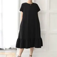 トレフルプラスワン ミニミニリボンワンピース ブラック - メルカリ