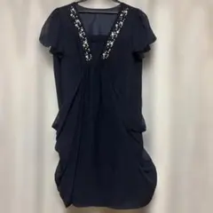 パーティドレス　紺色　9号