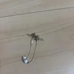 ゴールド パール チェーン イヤリング