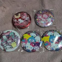 サンリオキャラクターズ グリッター缶バッジ 5個セット