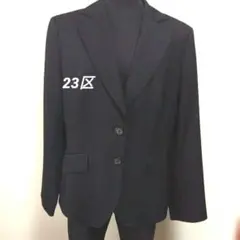 黒 ストライプ ビジネススーツジャケットパンツ上下セット