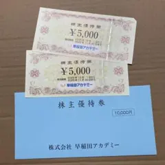 早稲田アカデミー　株主優待券　10000円分