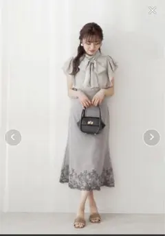 プロポーションボディドレッシング 美人百花掲載商品カットワークマーメイドスカート