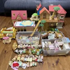 シルバニアファミリー おうちなどとお人形のセット