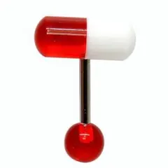 2個　14G カプセルバーベルUVアクリル アクリルボール ストレートバーベル