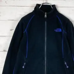 ノースフェイス　フリースジャケット　両面ロゴ刺繍　ファスナーポケット　85/M