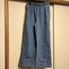 レディース デニムパンツ 総柄 ウエストゴムのサムネイル