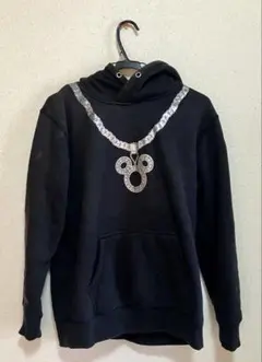 ミッキー パーカー　ディズニーリゾート　ブラック　S 裏ボア