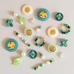 ハンドメイドチャ―ム、ボタンセット