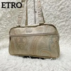 ETRO ペイズリー柄 トートバッグ ハンドバッグ ナイロン ベージュ系のサムネイル