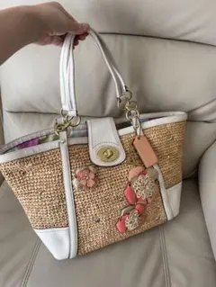 COACH かごバッグ フラワーモチーフ コーチ - メルカリ