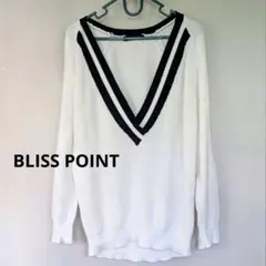 BLISS POINT チルデンニット Vネック セーター クリケット コットンのサムネイル