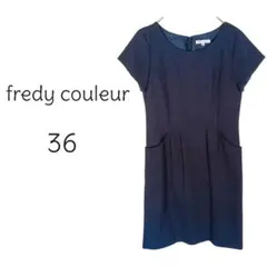 R17【fredy couleur】半袖ワンピース ネイビー 36 カジュアルのサムネイル