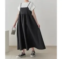 上品エンボスキャミワンピース