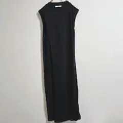 SLY ワンピース風　ロングジレ　ロングトップス　黒　スライのサムネイル